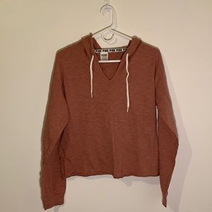 PINK salmon jersey v-neck top